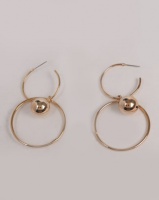 Miss Maxi Round with Ball Drop Earrings Gold-tone Photo
