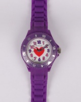 Cool Kids Girl Watch & Heart Pendant Gift Set Purple Photo