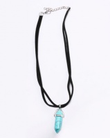 Unseen Oracle Choker With Turquoise Stone Black Photo