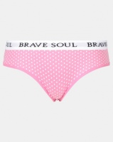 Brave Soul Knickers With Contrast Logo And Dots Multi Photo