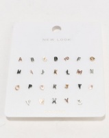 New Look Alphabet Stud Earrings Pack Multi Photo