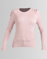 New Look Shell Puff Sleeve Jumper Pink Photo