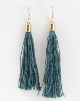 Jewels and Lace Tassel Earrings Teal Photo