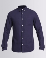 New Look Long Sleeve Oxford Shirt Navy Photo