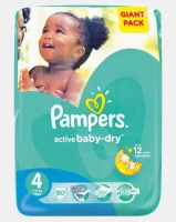Pampers Active Baby Maxi Size 4 Giant Pack 80 Photo