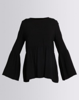 All About Eve Gabriela Flare Sleeve Top Black Photo