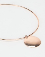 All Heart Solid Choker With Disk Rose Gold Photo