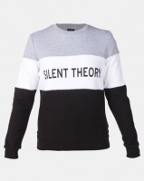 Silent Theory Club Fleece Colourblock Sweatshirt Black Photo