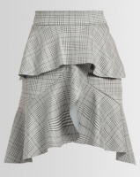 Utopia Ruffle Scuba Skirt Check/Printed Photo
