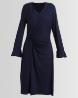 G Couture Knot Front Dress With Sleeves Navy Photo