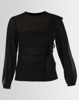 Paige Smith Frill Top Black Photo