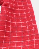 You I You & I Light Weight Grid Patterned Scarf Red & White Photo