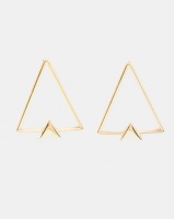 Miss Maxi Triangle Statement Earrings Gold-tone Photo