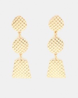 Miss Maxi Textured Drop Shape Earrings Gold-tone Photo
