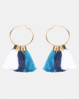 Miss Maxi Tassel Earrings Blue Multi Photo