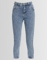 Unseen Anna Slim Straight Jeans Med Blue Photo