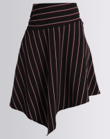 Utopia Stripe Assymetrical Skirt Black Photo