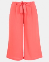 Brave Soul Cropped Woven Trousers Coral Photo