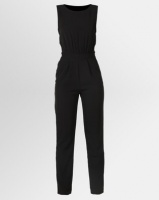 New Look Plunge Tie Back Jumpsuit Black Photo