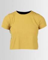 Paige Smith Crop T-Shirt Rib Mustard Photo