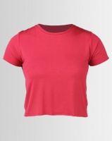 Paige Smith Crop T-Shirt Rib Red Photo