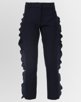 Closet London Slim Trousers With Frill Navy Photo