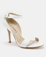 Utopia Long Waisted Barely There Heels White Photo