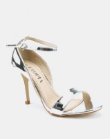 Utopia Long Waisted Barely There Heels Silver Photo