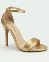 Utopia Patent Barely There Heels Gold Photo