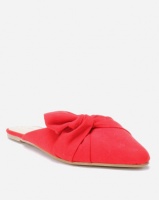 New Look Lottie Suedette Bow Mules Bright Red Photo