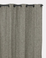 Sheraton Manhattan Lined Eyelet Curtain Grey Photo