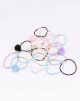 Jewels and Lace 20 Pack PomPom Hair Elastics Multi Photo
