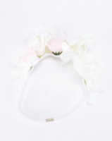 Jewels and Lace Flower Headband White Photo