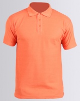 Utopia 175g Pique Polo Tee Orange Photo