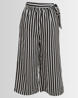 Royal T High Waisted Stripe Cullotes Black/White Photo