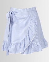 Brave Soul Stripe Wrap Skirt Multi Photo