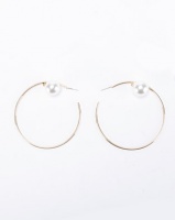Joy Collectables Pearl Hoop Earrings Gold-tone Photo