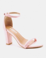 Utopia Block Heels Barely There Pink Photo