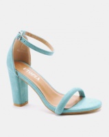 Utopia Block Heels Barely There Blue Photo