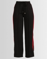 Brave Soul Wide Leg Pant With Side Stripe Black/Red Photo