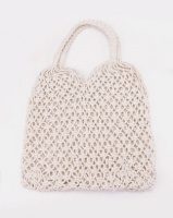 All Heart White Woven Straw Shopper Bag White Photo