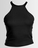 Utopia Rib Halter Vest Black Photo