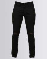 New Look Black Ripped Knee Stretch Skinny Jeans Photo