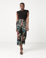 G Couture Floral Cropped Paper Bag Pants Multi Photo