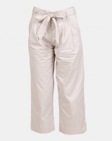 G Couture Cotton Cropped Side Pocket Pants Stone Photo