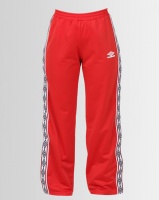 Umbro X Misguided Taped Tricot Track Pants Aurora Red Photo