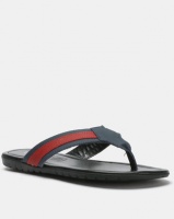 Utopia Mens Leather Thong Sandals Navy Photo