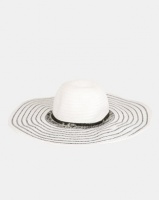 G Couture Stripe Straw Hat Navy Photo