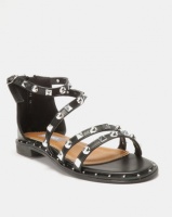 Utopia Studded Flat Sandals Black Photo