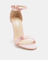 Utopia Satin Barely There Heels Soft Pink Photo